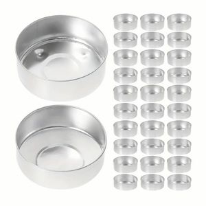 ✅2/$24 50pcs DIY Aluminum Round TeaLight Empty Case Containers,Candles Making